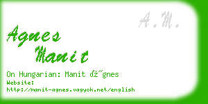 agnes manit business card